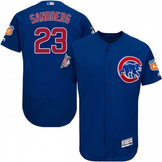 Men's Majestic Chicago Cubs 23 Ryne Sandberg Royal Blue Alternate Flex Base Authentic Collection MLB Jersey