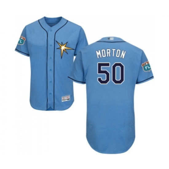 Men's Tampa Bay Rays 50 Charlie Morton Columbia Alternate Flex Base Authentic Collection Baseball Jersey