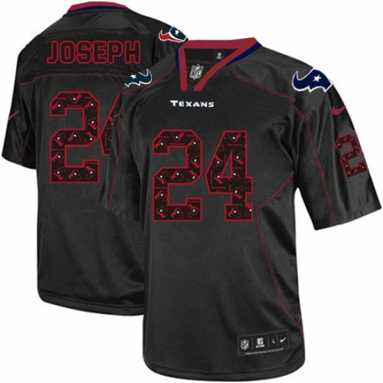 Men's Nike Houston Texans 24 Johnathan Joseph Elite New Lights Out Black NFL Jersey