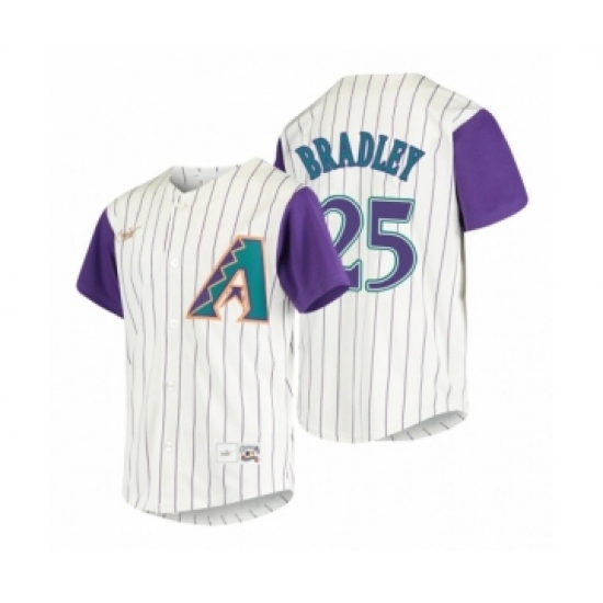 Men's Arizona Diamondbacks 25 Archie Bradley Nike Cream 2020 Cooperstown Collection Alternate Jersey