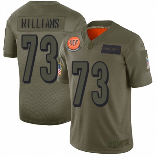 Women's Cincinnati Bengals 73 Jonah Williams Limited Camo 2019 Salute to Service Football Jersey