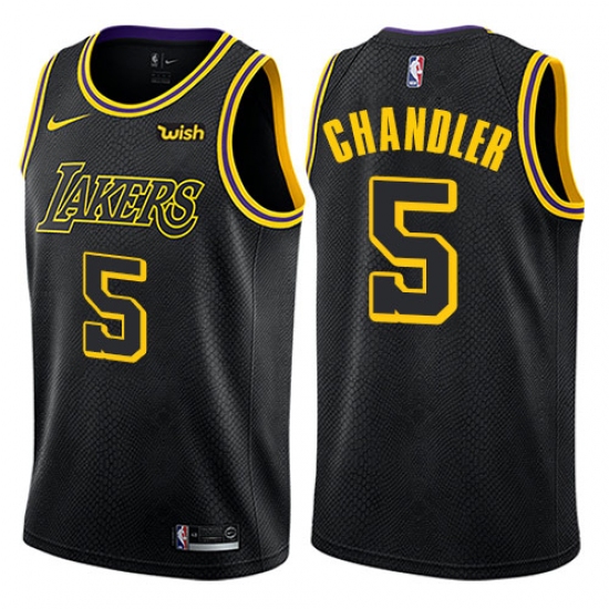 Women's Nike Los Angeles Lakers 5 Tyson Chandler Swingman Black NBA Jersey - City Edition