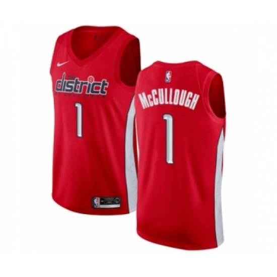 Men's Nike Washington Wizards 1 Chris McCullough Red Swingman Jersey - Earned Edition