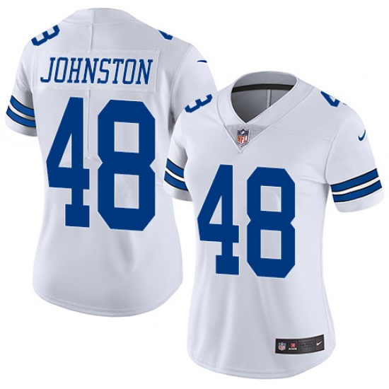 Women's Nike Dallas Cowboys 48 Daryl Johnston White Vapor Untouchable Limited Player NFL Jersey