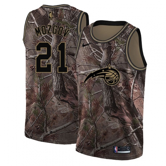 Men's Nike Orlando Magic 21 Timofey Mozgov Swingman Camo Realtree Collection NBA Jersey