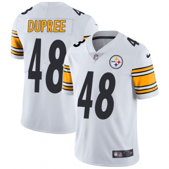 Men's Nike Pittsburgh Steelers 48 Bud Dupree White Vapor Untouchable Limited Player NFL Jersey