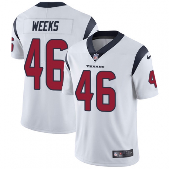 Youth Nike Houston Texans 46 Jon Weeks Elite White NFL Jersey