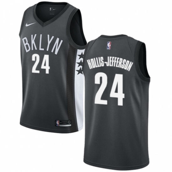 Youth Nike Brooklyn Nets 24 Rondae Hollis-Jefferson Swingman Gray NBA Jersey Statement Edition