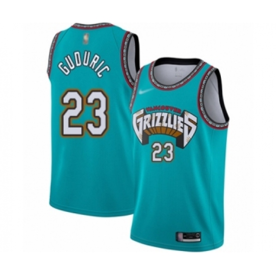 Men's Memphis Grizzlies 23 Marko Guduric Authentic Green Hardwood Classic Basketball Jersey