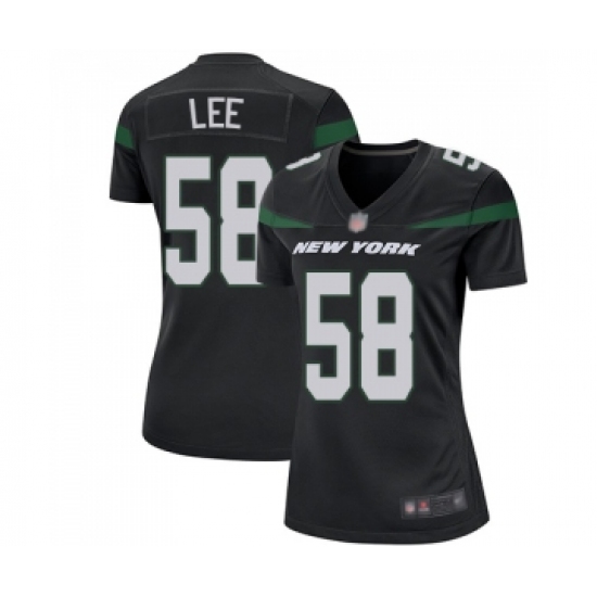 Women's New York Jets 58 Darron Lee Game Black Alternate Football Jersey