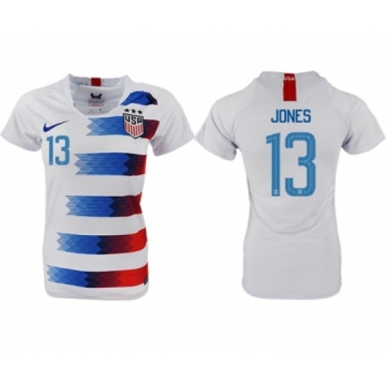 Women's USA 13 Jones Home Soccer Country Jersey