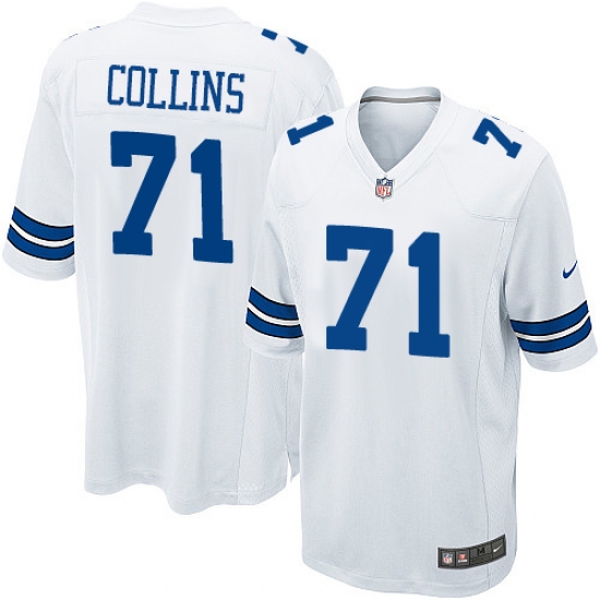 Men's Nike Dallas Cowboys 71 La'el Collins Game White NFL Jersey