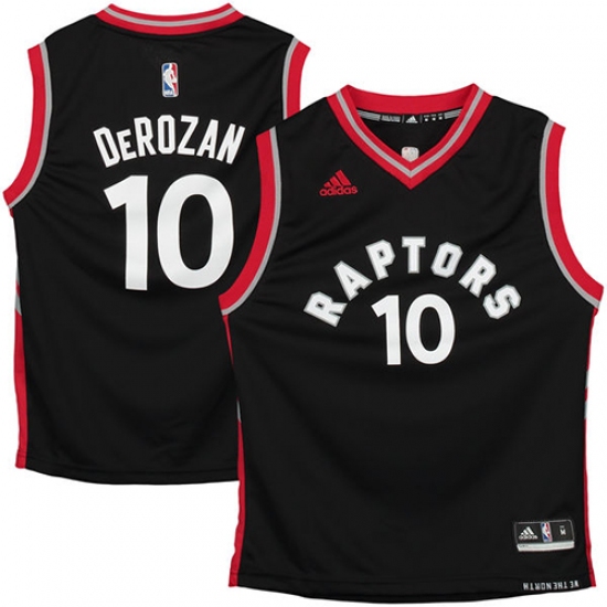 Men's Adidas Toronto Raptors 10 DeMar DeRozan Swingman Black NBA Jersey