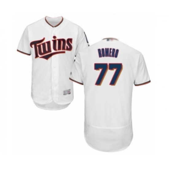 Men's Minnesota Twins 77 Fernando Romero White Home Flex Base Authentic Collection Baseball Player Jersey