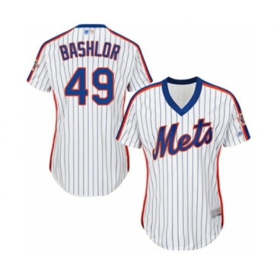 Women's New York Mets 49 Tyler Bashlor Authentic White Alternate Cool Base Baseball Player Jersey