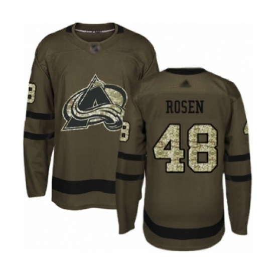 Youth Colorado Avalanche 48 Calle Rosen Authentic Green Salute to Service Hockey Jersey