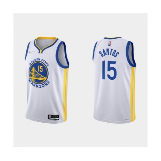 Men's Golden State Warriors 15 Gui Santos 2022 White Stitched Basketball Jersey