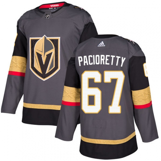 Youth Adidas Vegas Golden Knights 67 Max Pacioretty Authentic Gray Home NHL Jersey