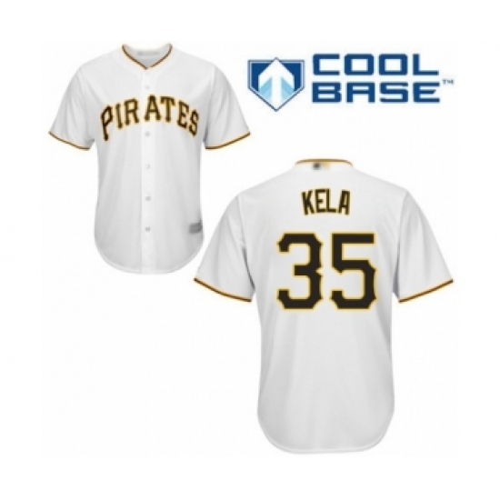 Youth Pittsburgh Pirates 35 Keone Kela Authentic White Home Cool Base Baseball Player Jersey