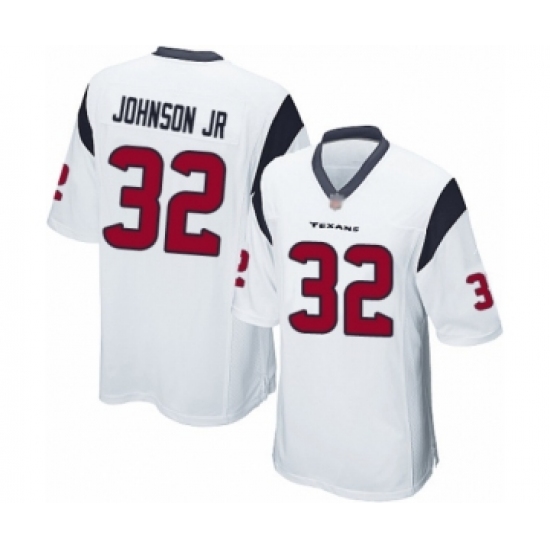 Men's Houston Texans 32 Lonnie Johnson Game White Football Jersey