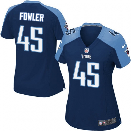 Women's Nike Tennessee Titans 45 Jalston Fowler Game Navy Blue Alternate NFL Jersey