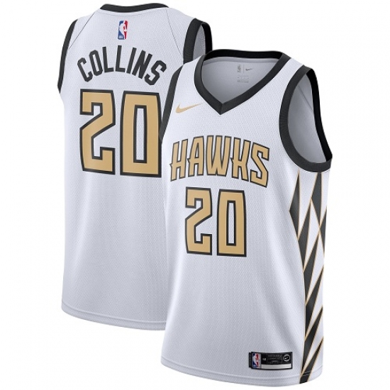 Women's Nike Atlanta Hawks 20 John Collins Swingman White NBA Jersey - City Edition