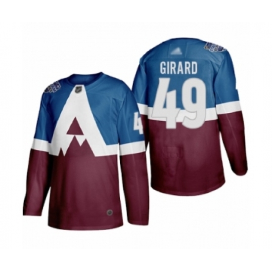 Women's Colorado Avalanche 49 Samuel Girard Authentic Burgundy Blue 2020 Stadium Series Hockey Jersey