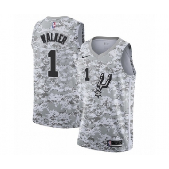 Men's San Antonio Spurs 1 Lonnie Walker White Swingman Jersey - Earned Edition