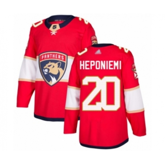 Men's Florida Panthers 20 Aleksi Heponiemi Authentic Red Home Hockey Jersey