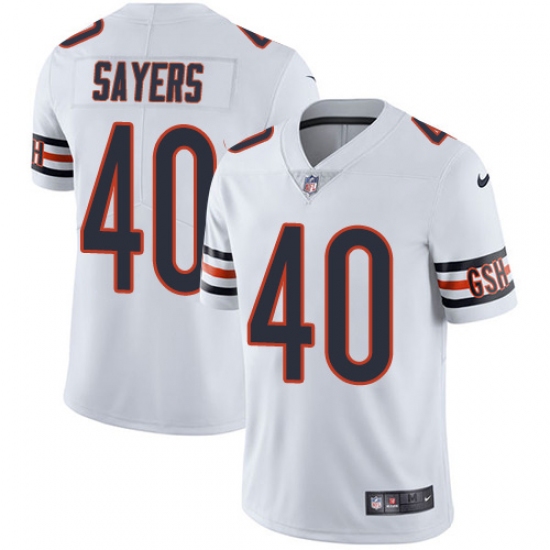 Youth Nike Chicago Bears 40 Gale Sayers White Vapor Untouchable Limited Player NFL Jersey