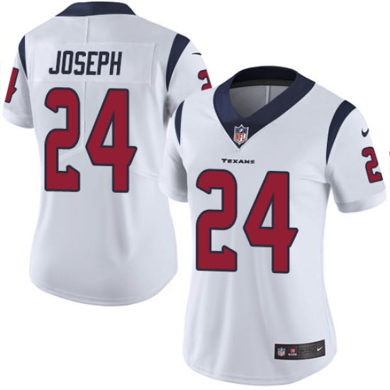 Women's Nike Houston Texans 24 Johnathan Joseph Limited White Vapor Untouchable NFL Jersey