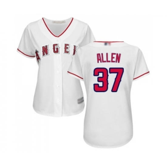 Women's Los Angeles Angels of Anaheim 37 Cody Allen Replica White Home Cool Base Baseball Jersey