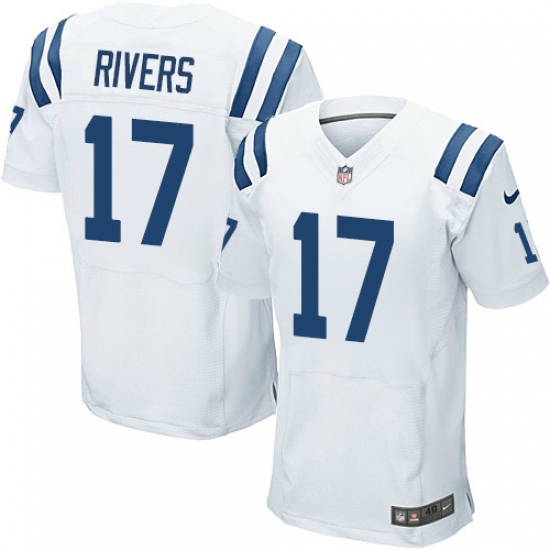 Men's Nike Indianapolis Colts 17 Philip Rivers White Stitched NFL New Elite Jersey