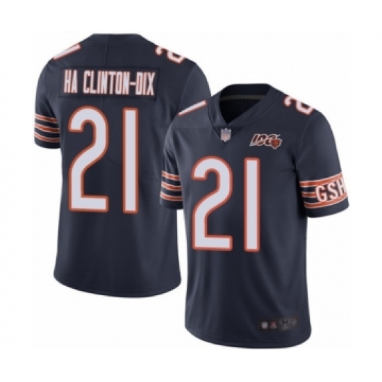 Men's Chicago Bears 21 Ha Clinton-Dix Navy Blue Team Color 100th Season Limited Football Jersey