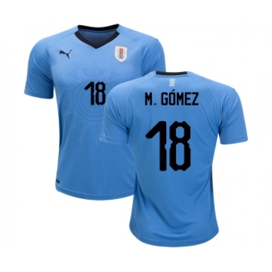 Uruguay 18 M.Gomez Home Soccer Country Jersey