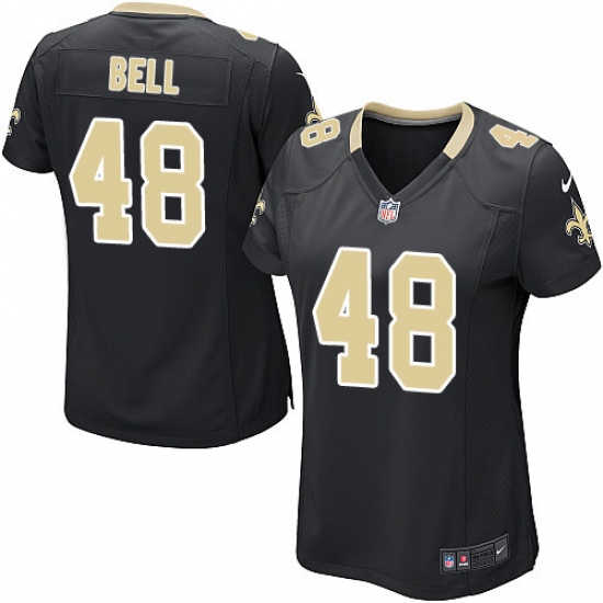 Women's Nike New Orleans Saints 48 Vonn Bell Game Black Team Color NFL Jersey