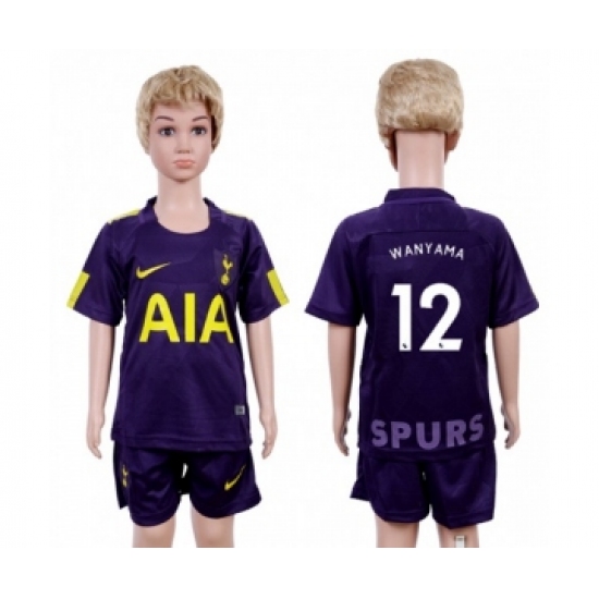 Tottenham Hotspur 12 Wanyama Sec Away Kid Soccer Club Jersey