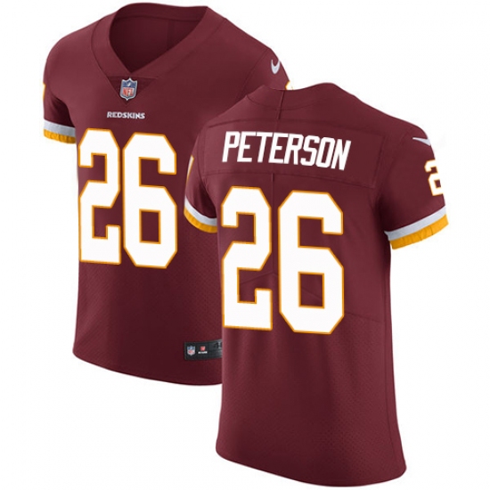 Women's Nike Washington Redskins 26 Adrian Peterson Burgundy Red Gold Number Alternate 80TH Anniversary Vapor Untouchable Limited Player NFL Jersey