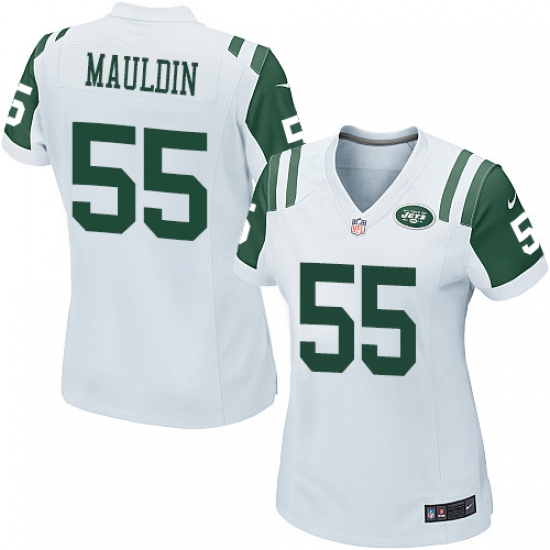 Women's Nike New York Jets 55 Lorenzo Mauldin Game White NFL Jersey