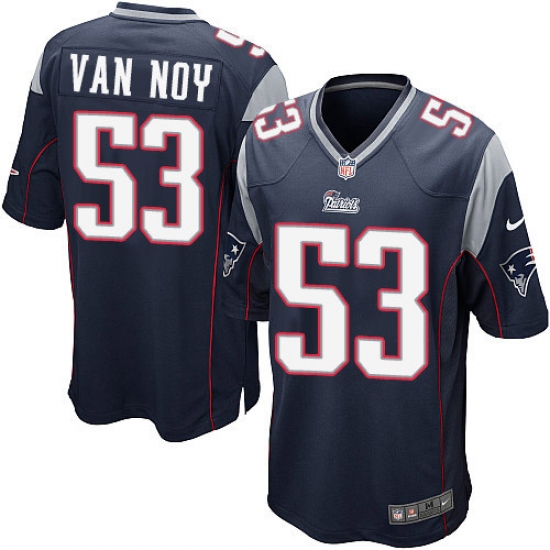 Men's Nike New England Patriots 53 Kyle Van Noy Game Navy Blue Team Color NFL Jersey