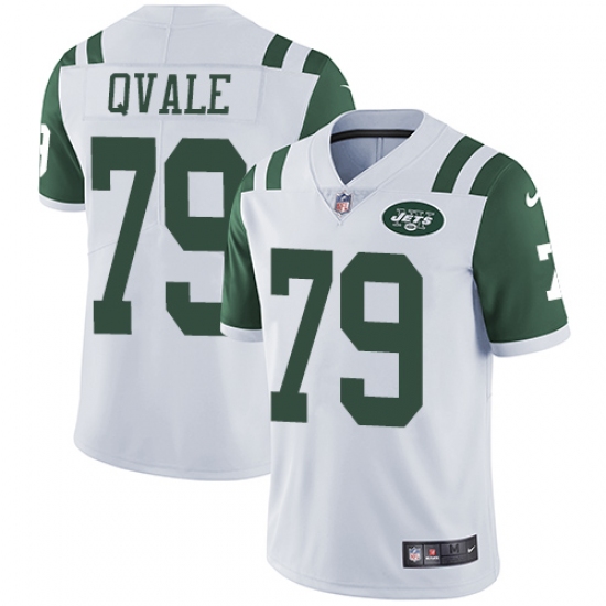 Youth Nike New York Jets 79 Brent Qvale White Vapor Untouchable Limited Player NFL Jersey