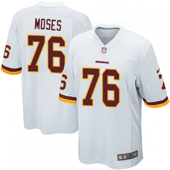 Men's Nike Washington Redskins 76 Morgan Moses Game White NFL Jersey