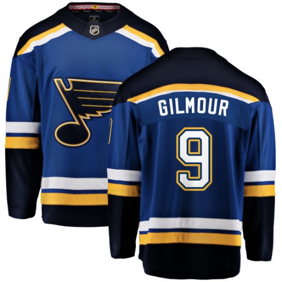 Men's St. Louis Blues 9 Doug Gilmour Fanatics Branded Royal Blue Home Breakaway NHL Jersey