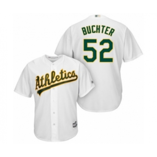 Youth Oakland Athletics 52 Ryan Buchter Authentic White Home Cool Base Baseball Player Jersey