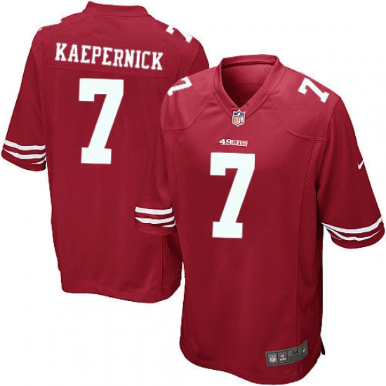 Men's Nike San Francisco 49ers 7 Colin Kaepernick Game Red Team Color NFL Jersey