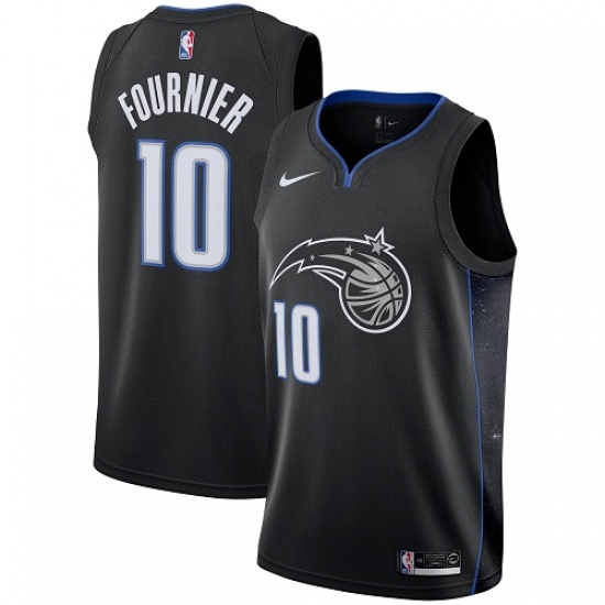 Men's Nike Orlando Magic 10 Evan Fournier Swingman Black NBA Jersey - City Edition