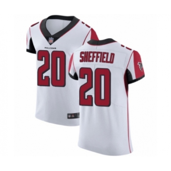 Men's Atlanta Falcons 20 Kendall Sheffield White Vapor Untouchable Elite Player Football Jersey