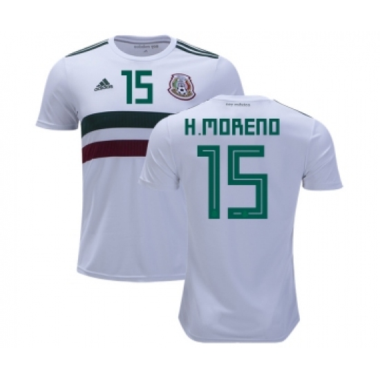 Mexico 15 H.Moreno Away Kid Soccer Country Jersey