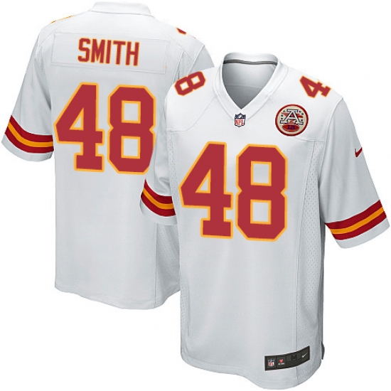 Men's Nike Kansas City Chiefs 48 Terrance Smith Game White NFL Jersey