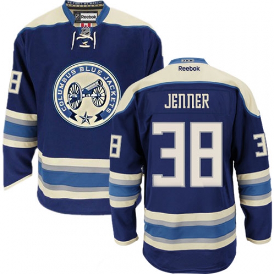 Women's Reebok Columbus Blue Jackets 38 Boone Jenner Premier Navy Blue Third NHL Jersey